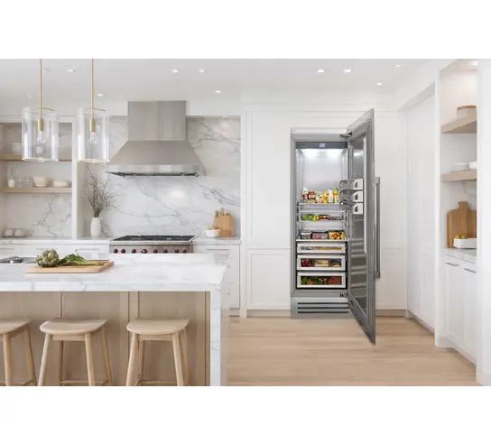 Columna Refrigerador 36" Benessi, Panel Acero Inoxidable - BKFR36SS