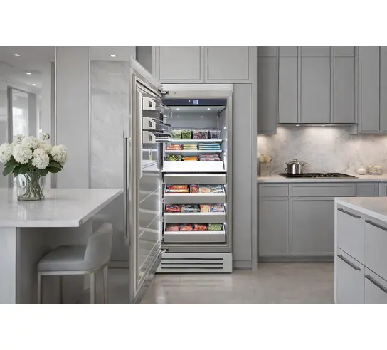 Congelador Columna Benessi 36" de Acero Panel LH - BKFZ36SS