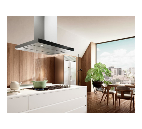 Campana Isleña Elica Maggiore S50 4led Convertible Acero 42" - PRF0143195A